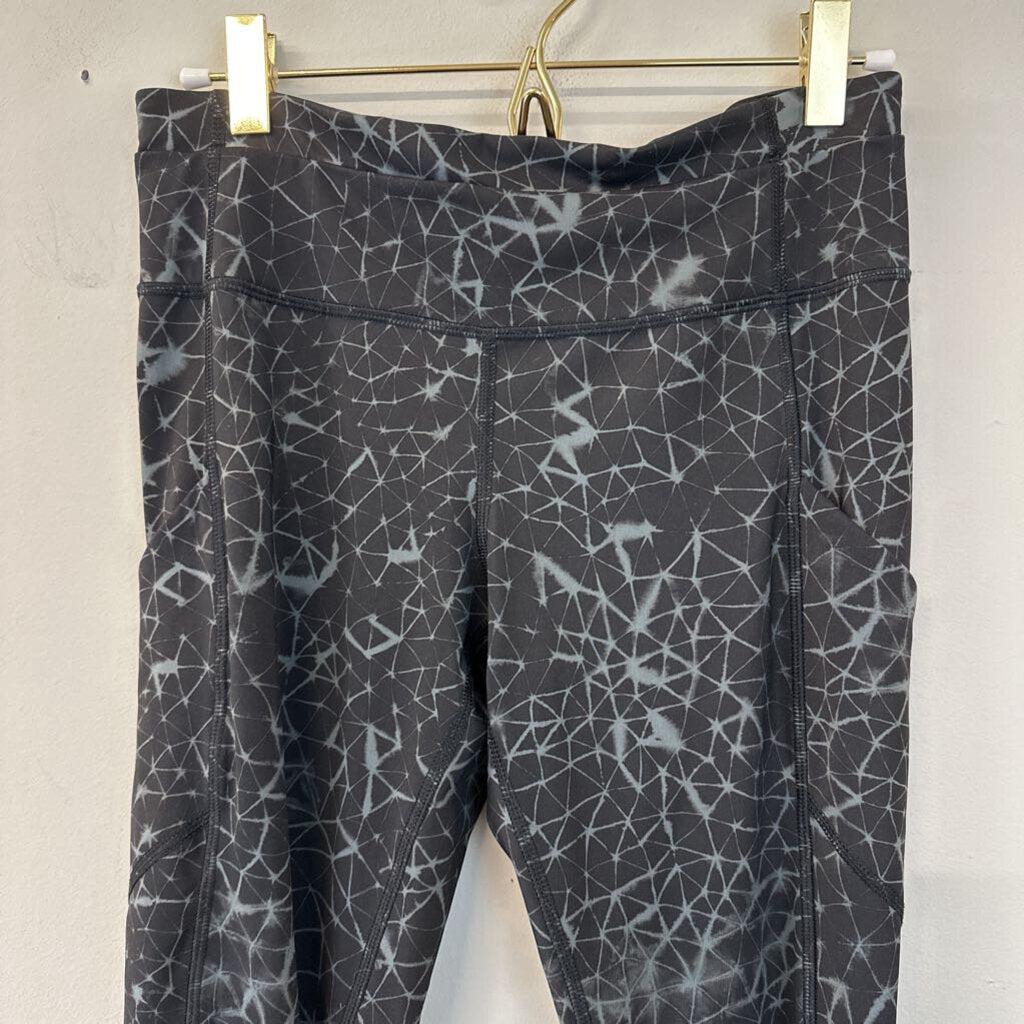 Lululemon Black/ Grey Print Full Length Leggings 6