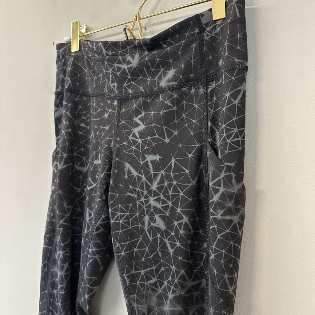 Lululemon Black/ Grey Print Full Length Leggings 6