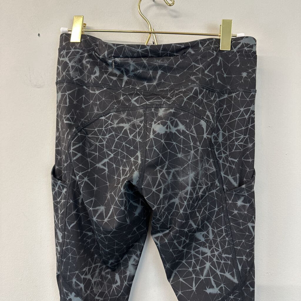 Lululemon Black/ Grey Print Full Length Leggings 6