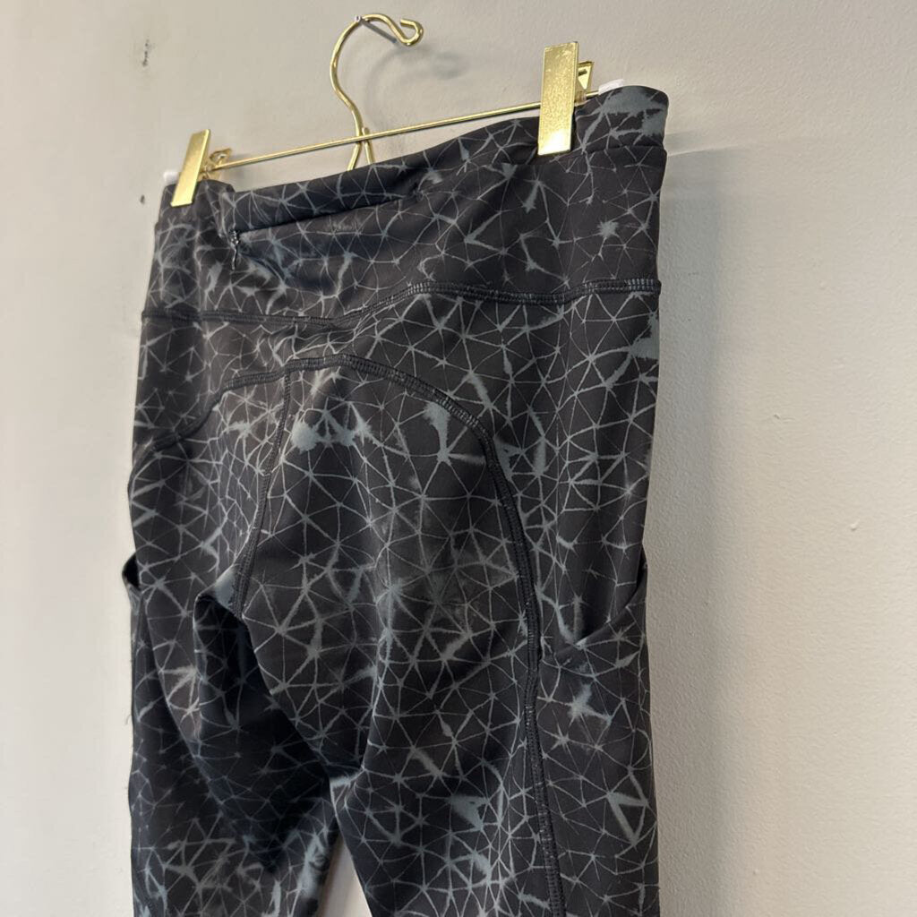 Lululemon Black/ Grey Print Full Length Leggings 6