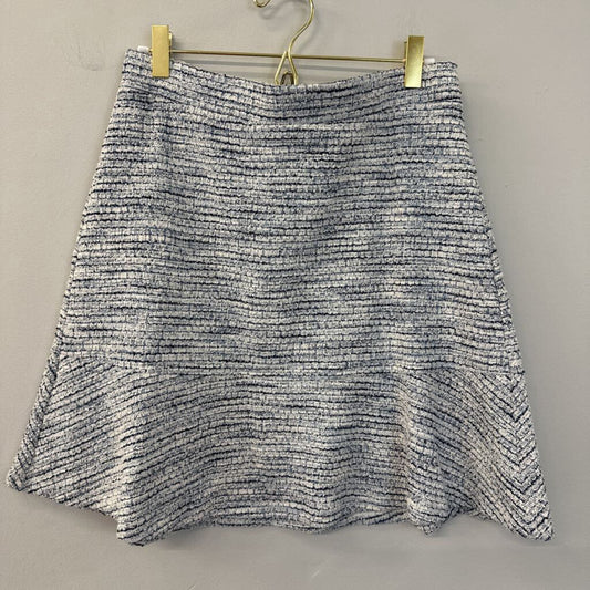 Loft Blue/ Cream Tweed Mini Skirt Small