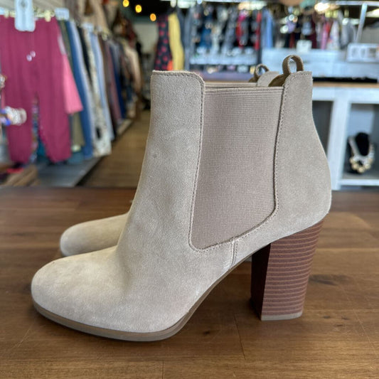 Michael Kors Biege Suede Lottie Booties 7.5