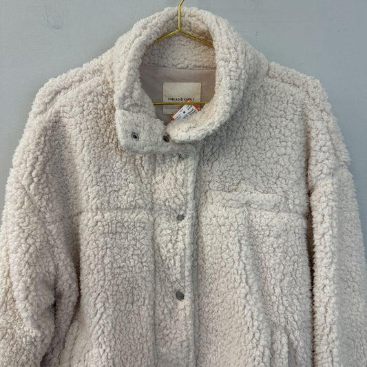 Thread and Supply Cream Sherpa Jacket Large