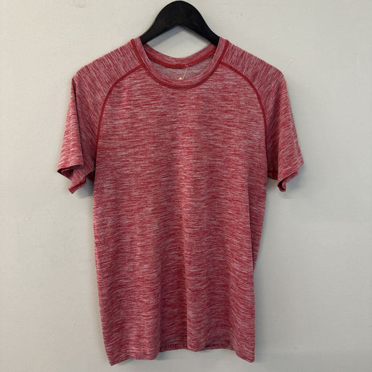 Lululemon Mens Red Heathered Short Sleeve Athletic Tee Small