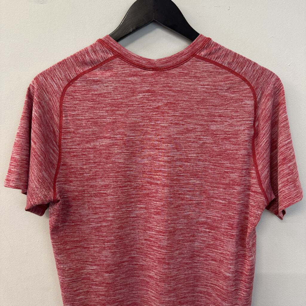 Lululemon Mens Red Heathered Short Sleeve Athletic Tee Small