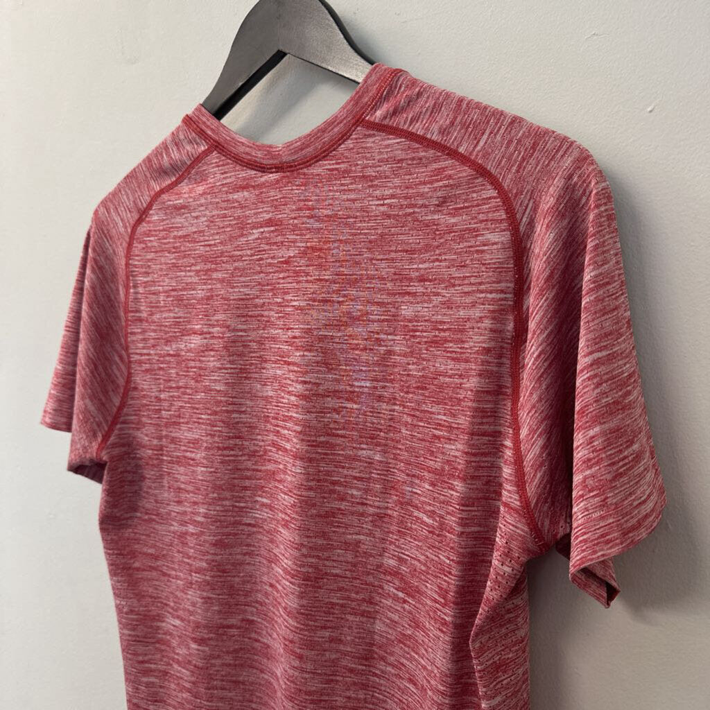 Lululemon Mens Red Heathered Short Sleeve Athletic Tee Small