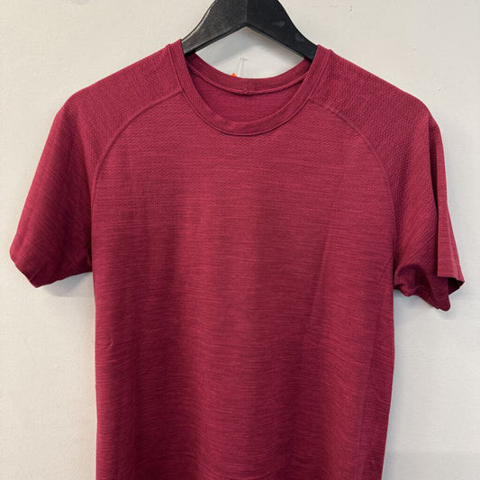 Lululemon Mens Burgundy Red Short Sleeve Athletic Tee Small