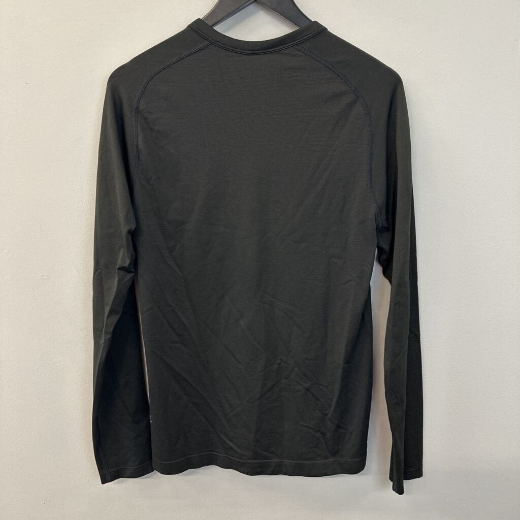 Lululemon Mens Black Long Sleeve Henley Top Small