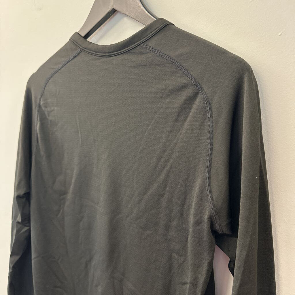 Lululemon Mens Black Long Sleeve Henley Top Small