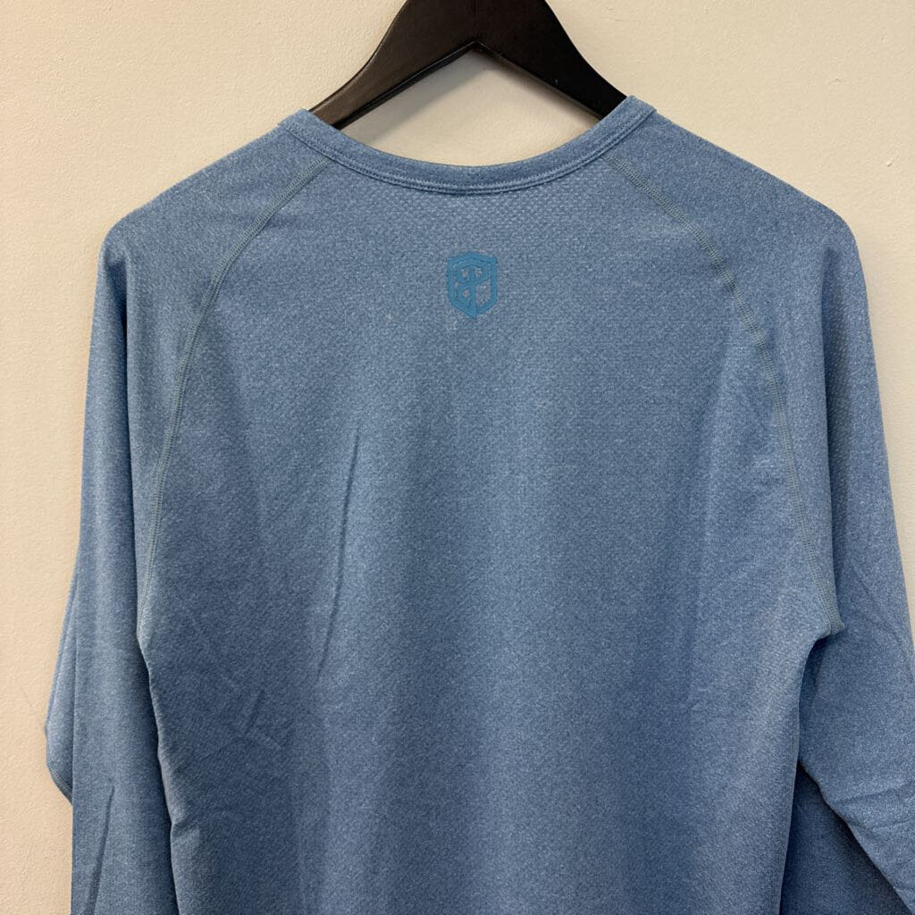 Born Primitive Blue Long Sleeve Henley Active Top Small