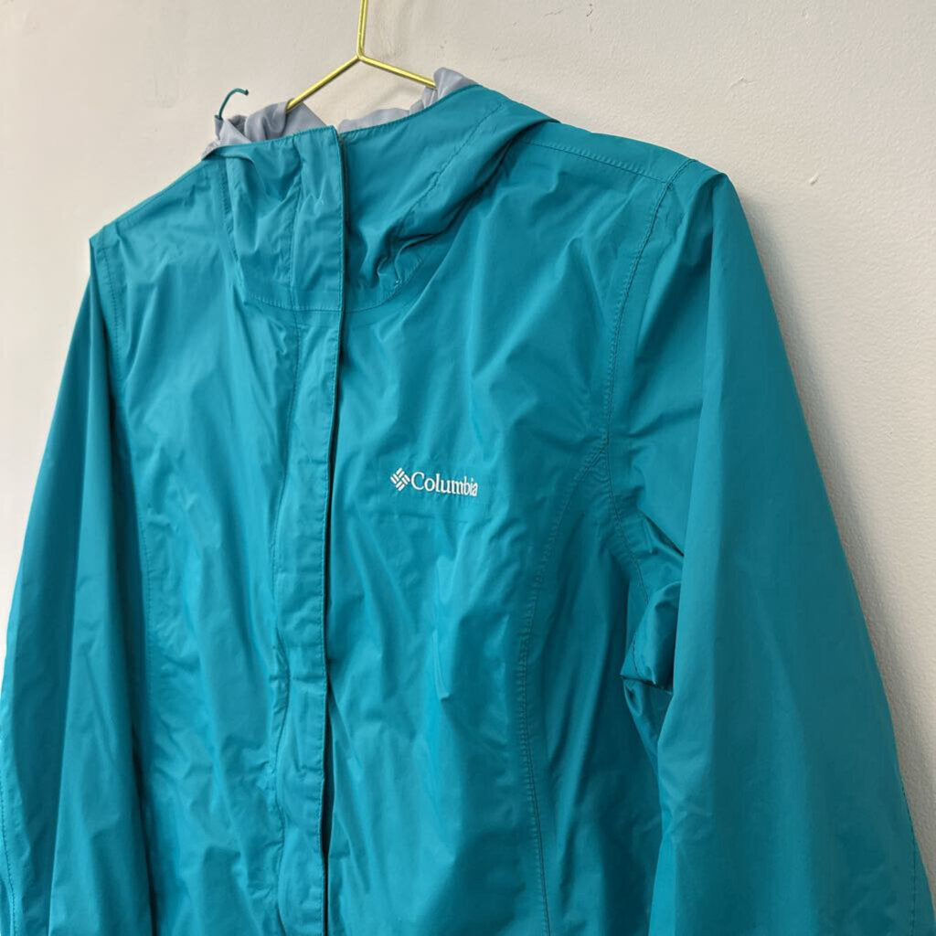 Columbia Teal Waterproof Zip Up Jacket Large