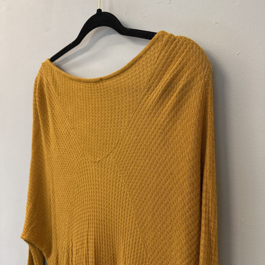 Anthropologie Marigold Waffle Knit Long Sleeve Top Medium