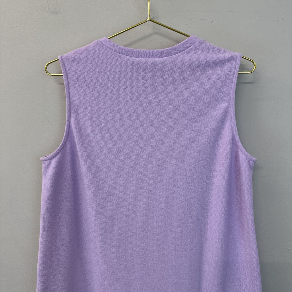 Asos Purple/ Silver Pleated Edge Sleeveless Top 8