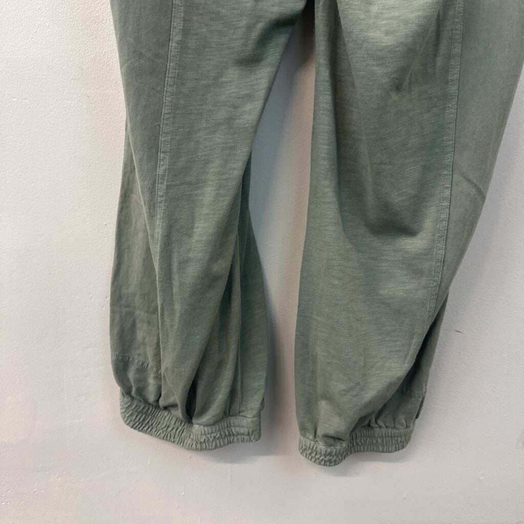 Daily Practice Anthropologie Green Short Sleeve Hooded Jumpsuit Large