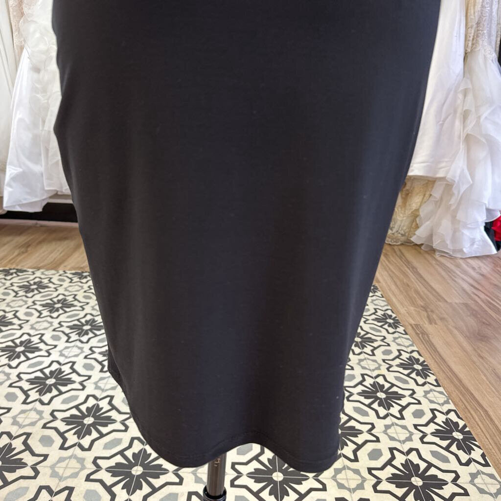 Franklyman Black Long Sleeve Rhinestone Detail Short Formal Dress 8