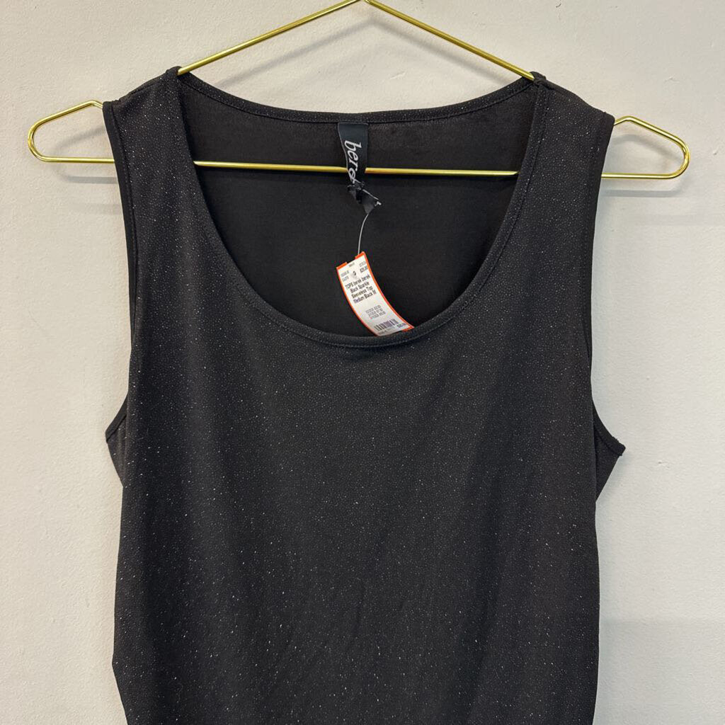 berek Black Sparkle Sleeveless Top Medium