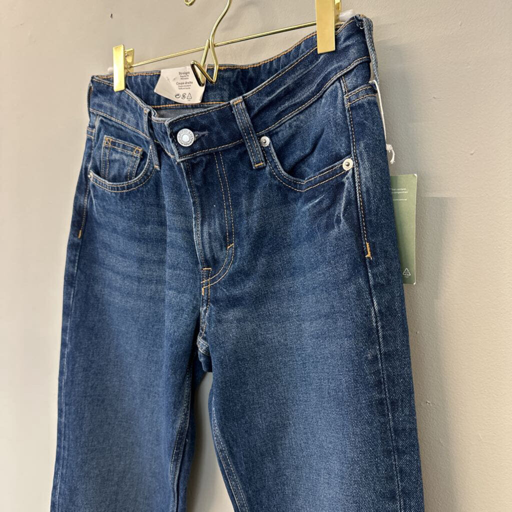 &Denim Dark Wash Straight Leg Jeans 2