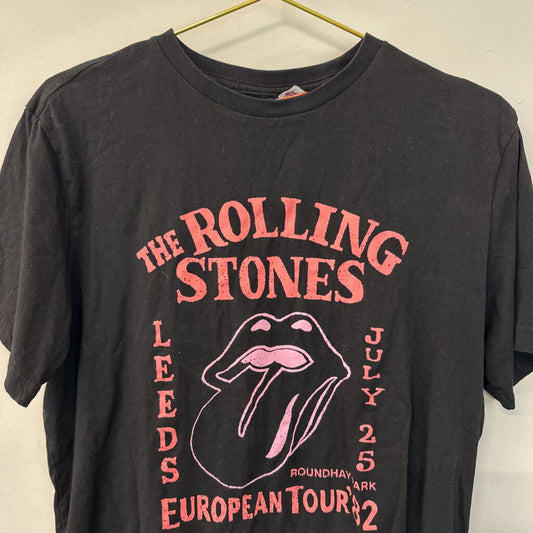 Black The Rolling Stones Short Sleeve Graphic Tee Medium