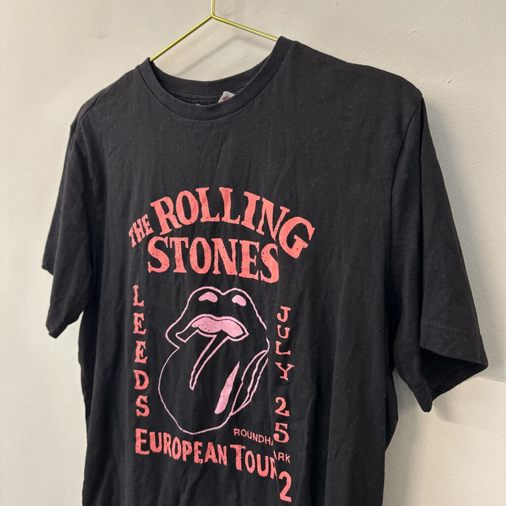 Black The Rolling Stones Short Sleeve Graphic Tee Medium