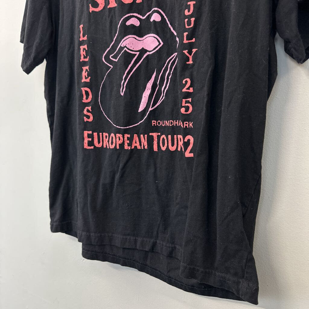 Black The Rolling Stones Short Sleeve Graphic Tee Medium