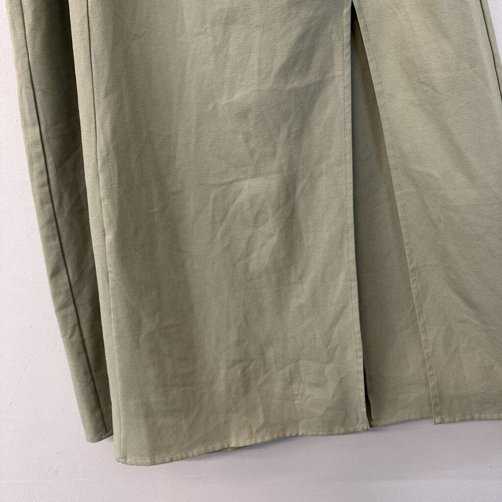 Abercrombie and Fitch Light Green Midi Skirt Large