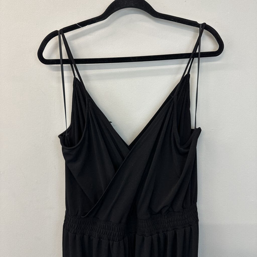 Express Black V Neck Sleeveless Jumpsuit Extra Large