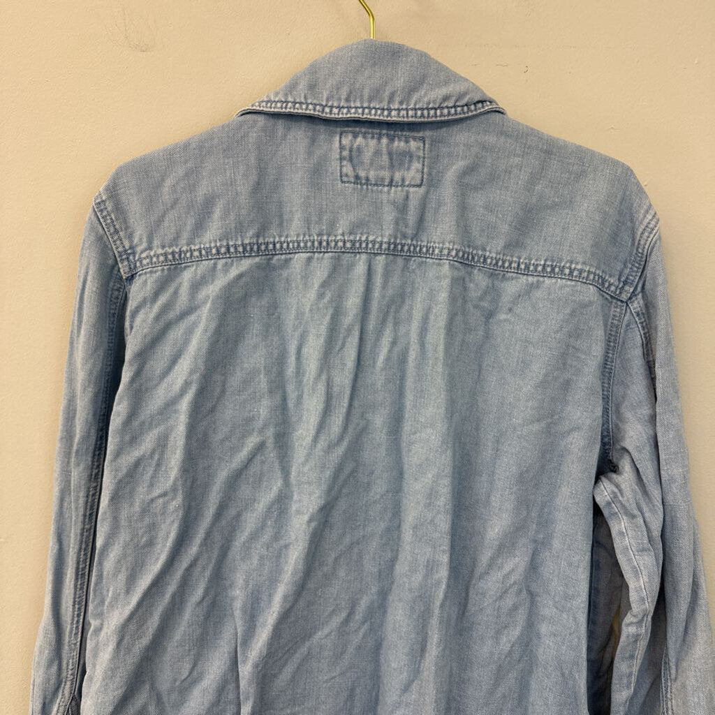 Loft Light Wash Denim Shacket Extra Large