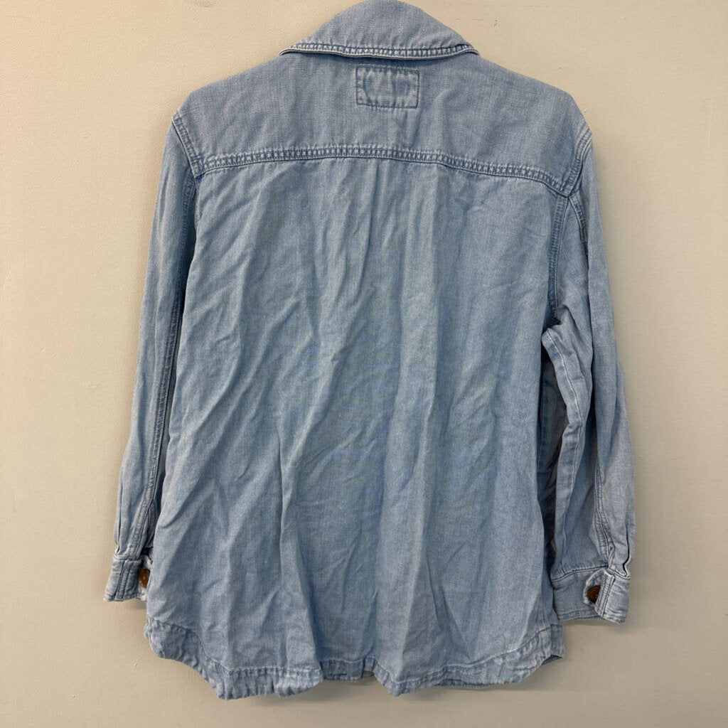 Loft Light Wash Denim Shacket Extra Large