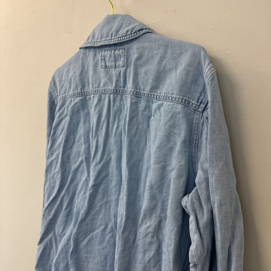 Loft Light Wash Denim Shacket Extra Large