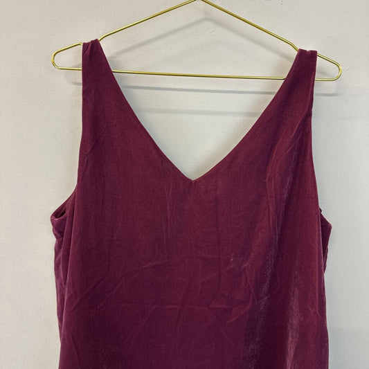 Loft Purple Velvet Tank Top Extra Large