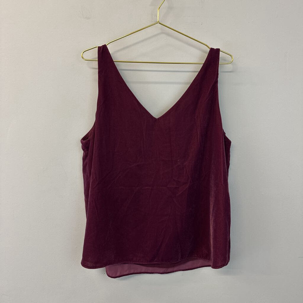 Loft Purple Velvet Tank Top Extra Large