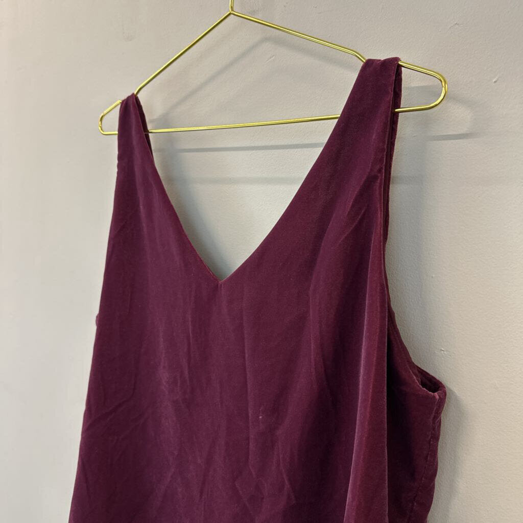 Loft Purple Velvet Tank Top Extra Large