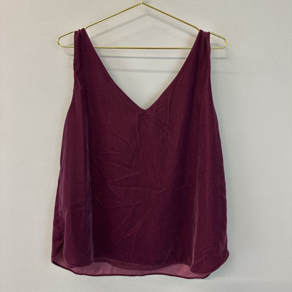 Loft Purple Velvet Tank Top Extra Large