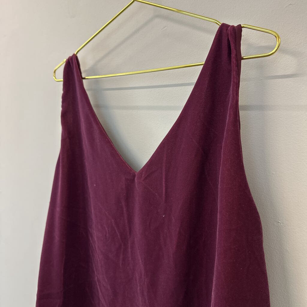 Loft Purple Velvet Tank Top Extra Large