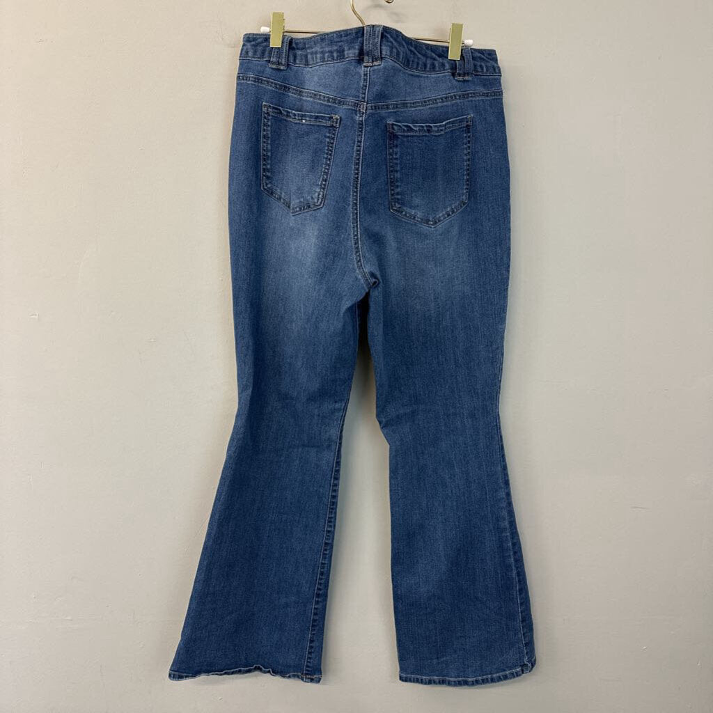 d.jeans Dark Wash Flare Leg Jeans 16