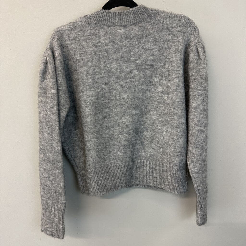 Paris Atelier Grey Embellished Shoulder Sweater Small