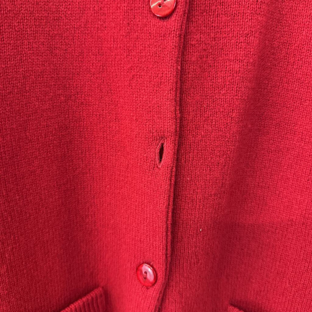 Vintage Mr Kenzy Red Button Down Knit Cardigan Medium