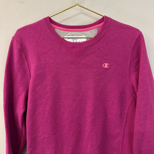 Champion Pink Crew Neck Long Sleeve Pullover Extra Large