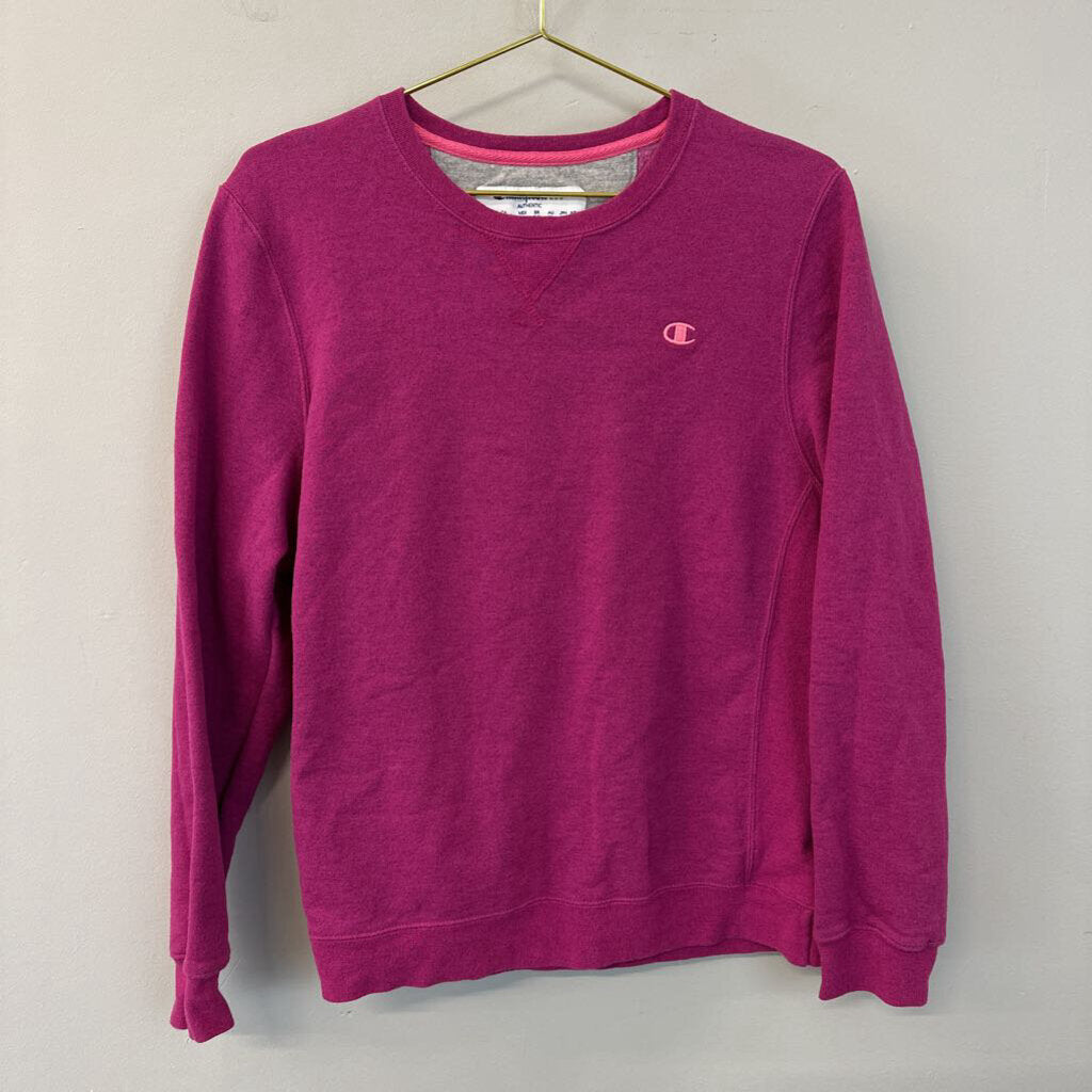 Champion Pink Crew Neck Long Sleeve Pullover Extra Large