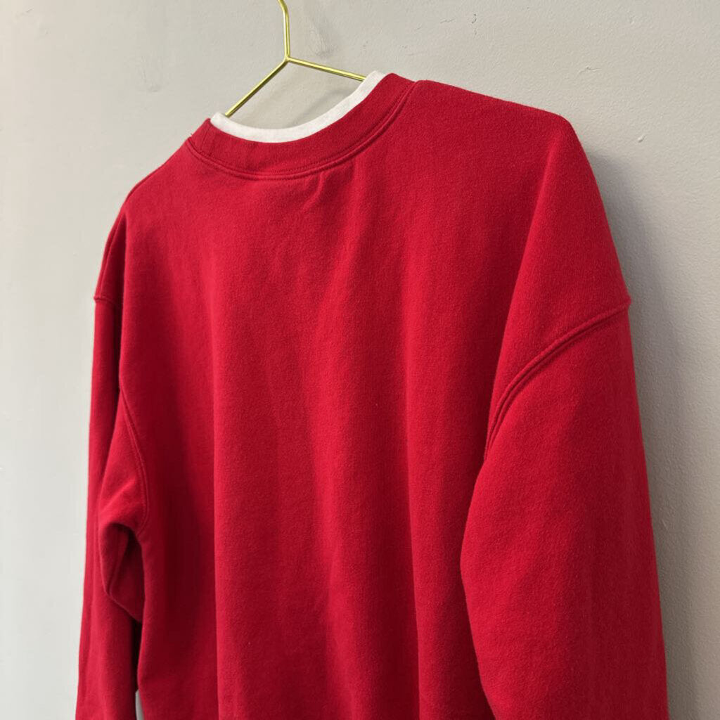 Vintage M and C Sportswear Red/ Gold Christmas Tree Pullover Large