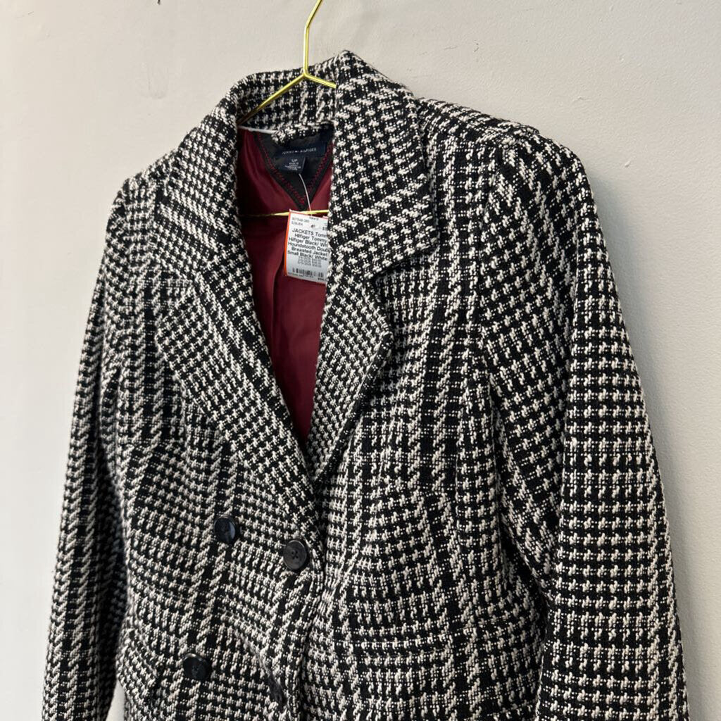 Tommy Hilfiger Black/ White Houndstooth Double Breasted Jacket Small