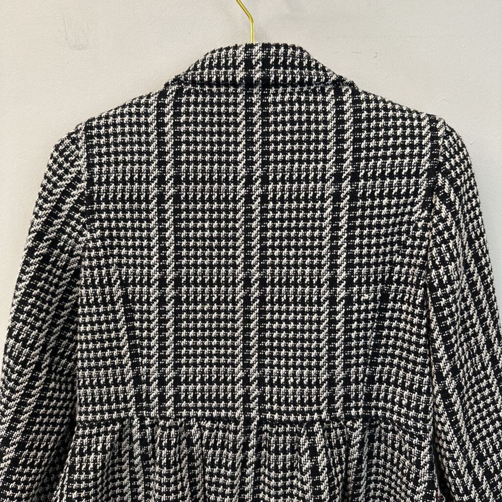 Tommy Hilfiger Black/ White Houndstooth Double Breasted Jacket Small