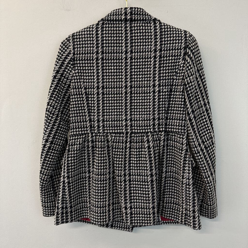 Tommy Hilfiger Black/ White Houndstooth Double Breasted Jacket Small