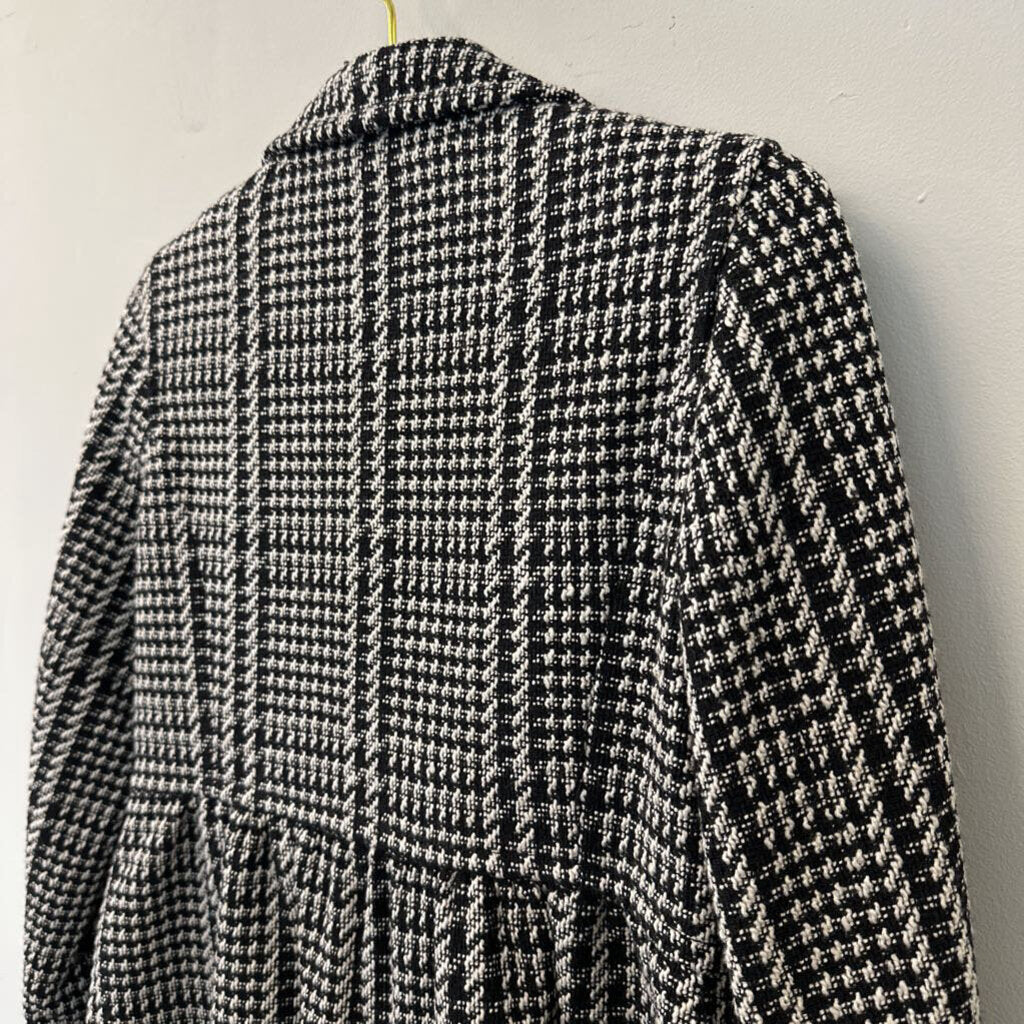 Tommy Hilfiger Black/ White Houndstooth Double Breasted Jacket Small