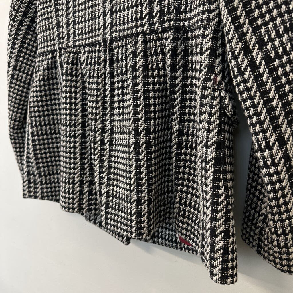 Tommy Hilfiger Black/ White Houndstooth Double Breasted Jacket Small