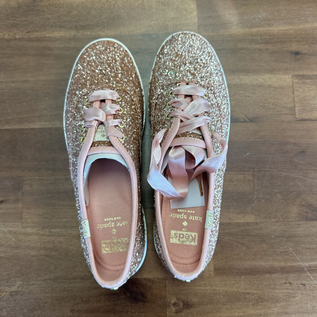 Keds Kate Spade Rose Gold Sparkle Sneakers 7