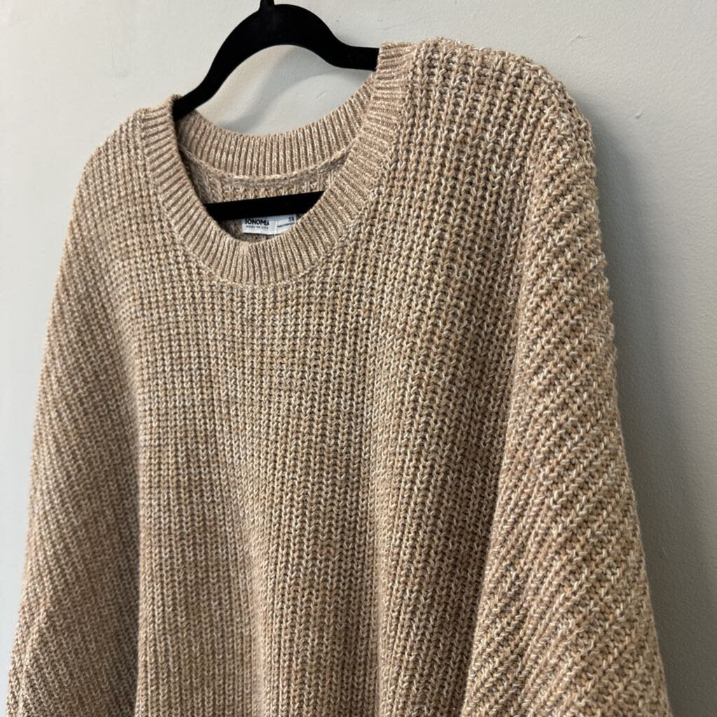 Sonoma Light Brown Knit Long Sleeve Sweater 5X Plus