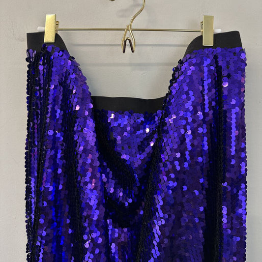 Eloquii Purple Sequin Skirt 28 Plus