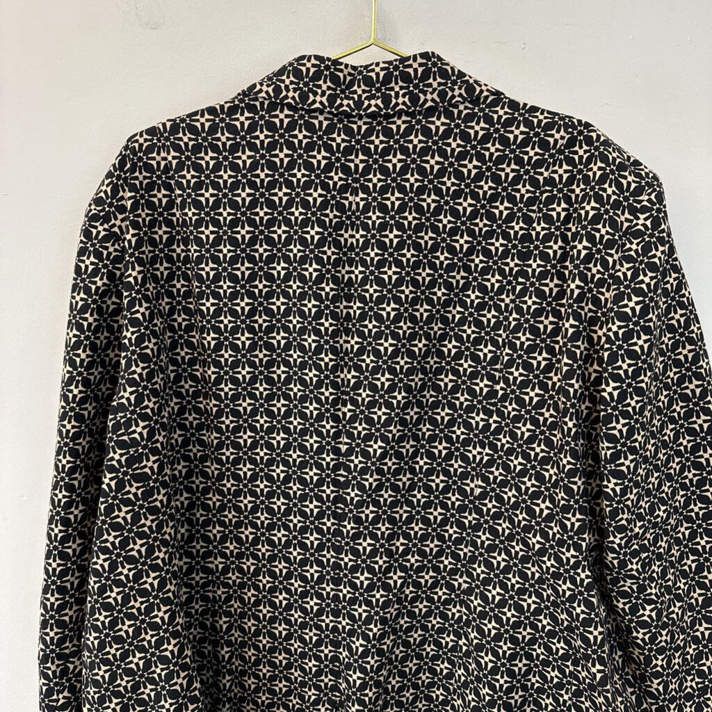 Black/ Cream Print Lightweight Jacket 4X Plus