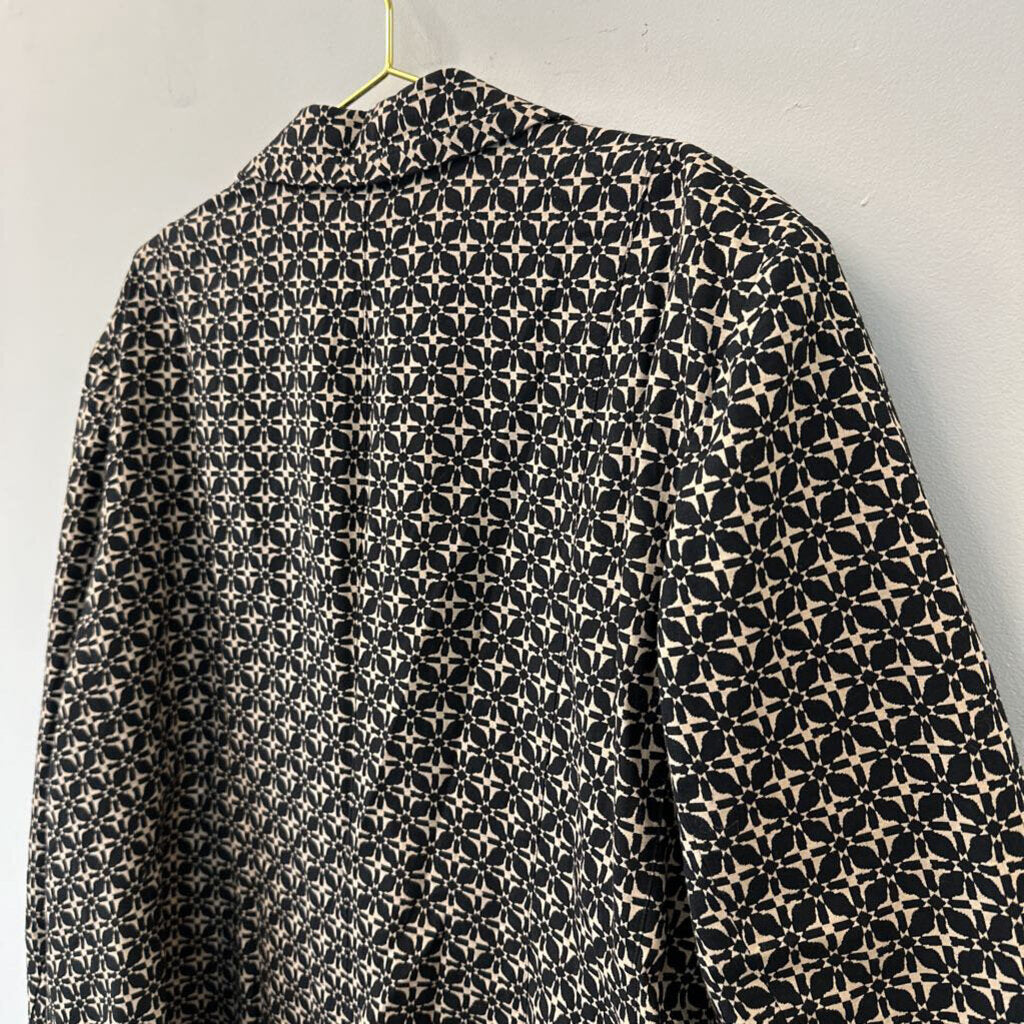 Black/ Cream Print Lightweight Jacket 4X Plus